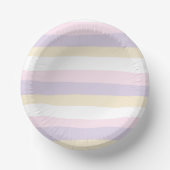 Uneven Stripes - Pastel Roze, Geel en Paars Papieren Kommen (Voorkant)