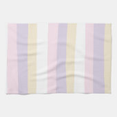 Uneven Stripes - Pastel Roze, Geel en Paars Theedoek (Horizontaal)