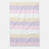 Uneven Stripes - Pastel Roze, Geel en Paars Theedoek (Verticaal)
