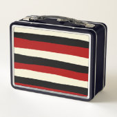 Uneven Stripes - Rood en crème (Achterkant)