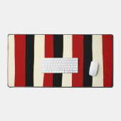 Uneven Stripes - Rood en crème Bureaumat (Keyboard & Muis)