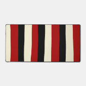 Uneven Stripes - Rood en crème Bureaumat (Voorkant)