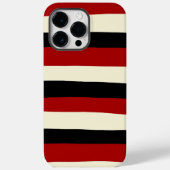 Uneven Stripes - Rood en crème Case-Mate iPhone Case (Achterkant)
