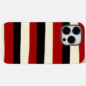 Uneven Stripes - Rood en crème Case-Mate iPhone Case (Achterkant (horizontaal))