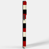 Uneven Stripes - Rood en crème Case-Mate iPhone Case (Achterkant / Rechts)
