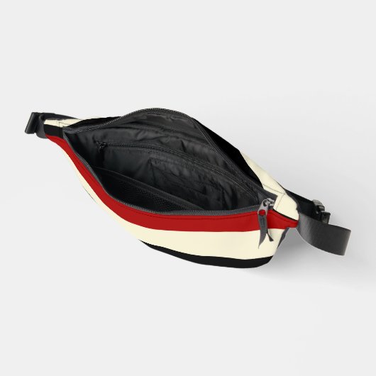 Uneven Stripes - Rood en crème Heuptasje (Open)