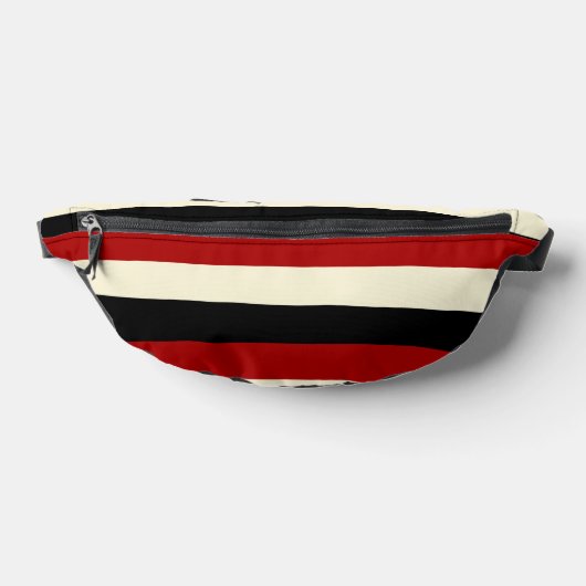 Uneven Stripes - Rood en crème Heuptasje (Liggend)