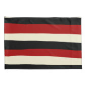 Uneven Stripes - Rood en crème Kussensloop (Achterkant-Rechts)