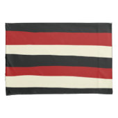 Uneven Stripes - Rood en crème Kussensloop (Voorkant-Rechts)