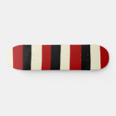 Uneven Stripes - Rood en crème Persoonlijk Skateboard (Horizontaal)