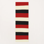 Uneven Stripes - Rood en crème Yogamat (Voorkant)