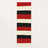 Uneven Stripes - Rood en crème Yogamat (Achterkant)