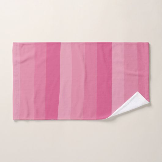 Uneven Stripes - Roze Bad Handdoek (Handdoek)