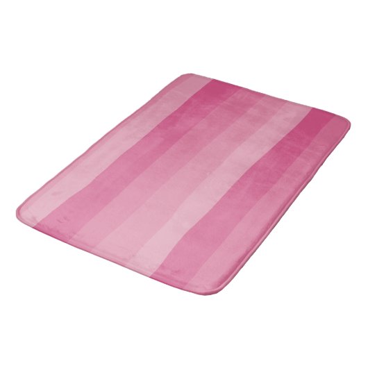 Uneven Stripes - Roze Badmat (Gekanteld)