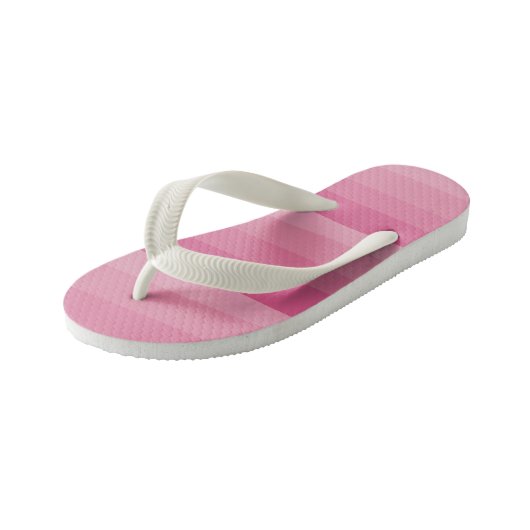 Uneven Stripes - Roze Kinder Teenslippers (Schuin)