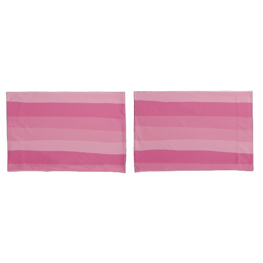 Uneven Stripes - Roze Kussensloop (Voorkant-Set)