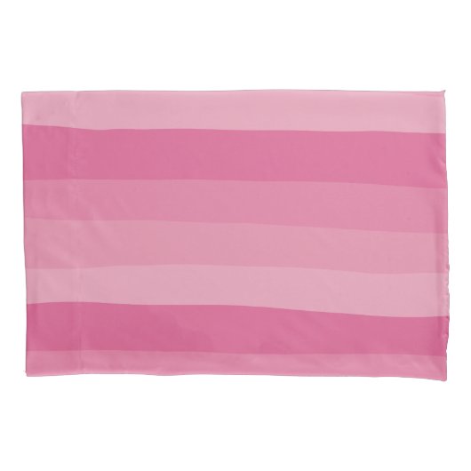 Uneven Stripes - Roze Kussensloop (Voorkant-Links)