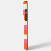 Uneven Stripes - Roze, Oranje en crème Case-Mate iPhone Case (Achterkant / Links)