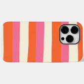 Uneven Stripes - Roze, Oranje en crème Case-Mate iPhone Case (Achterkant (horizontaal))