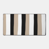 Uneven Stripes - Taupe, Black en White Bureaumat (Voorkant)