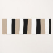 Uneven Stripes - Taupe, Black en White Yogamat (Achterkant (horizontaal))