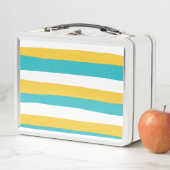 Uneven Stripes - Turquoise en Yellow (In situ)