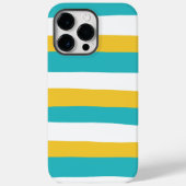 Uneven Stripes - Turquoise en Yellow Case-Mate iPhone Case (Achterkant)