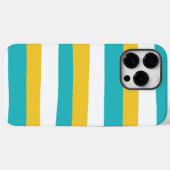 Uneven Stripes - Turquoise en Yellow Case-Mate iPhone Case (Achterkant (horizontaal))
