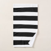 Uneven Stripes - zwart en wit Bad Handdoek (Handdoek)