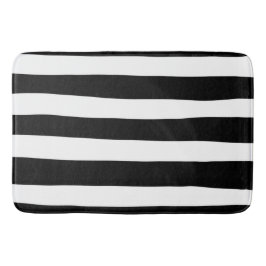 Uneven Stripes - zwart en wit Badmat
