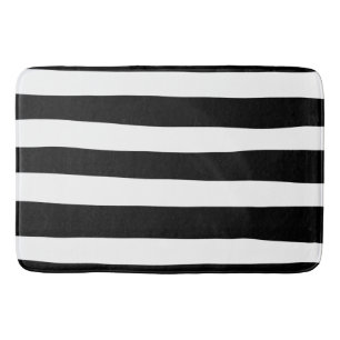 Uneven Stripes - zwart en wit Badmat