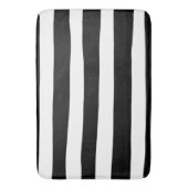 Uneven Stripes - zwart en wit Badmat (Voorkant Verticaal)