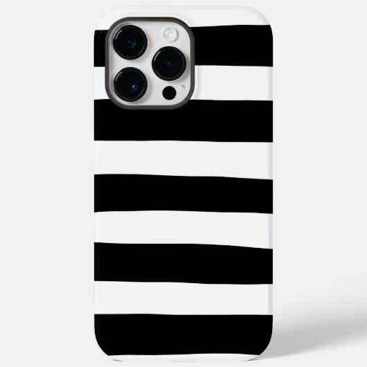 Uneven Stripes - zwart en wit Case-Mate iPhone Case (Achterkant)