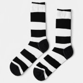 Uneven Stripes - zwart en wit Sokken (Links)