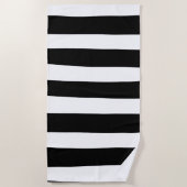 Uneven Stripes - zwart en wit Strandlaken (Voorkant)