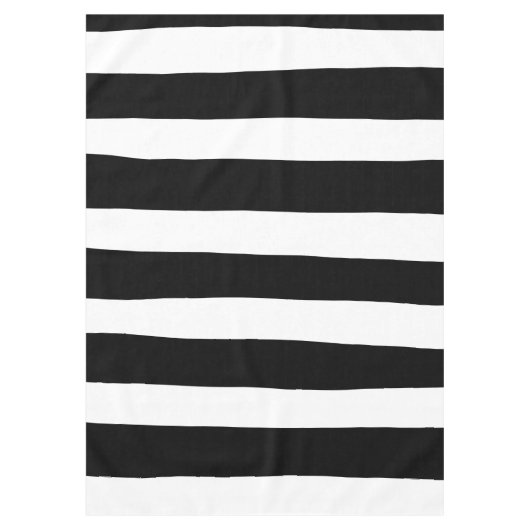 Uneven Stripes - zwart en wit Tafelkleed (Voorkant)