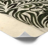 Unfinished 'Bird and Vine' wood block design for w Poster (Hoek)