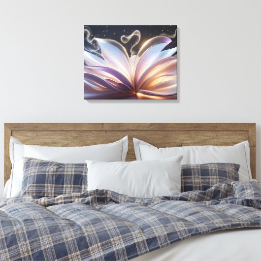Unfolding Blooming Aura Canvas Afdruk (Insitu (Slaapkamer))