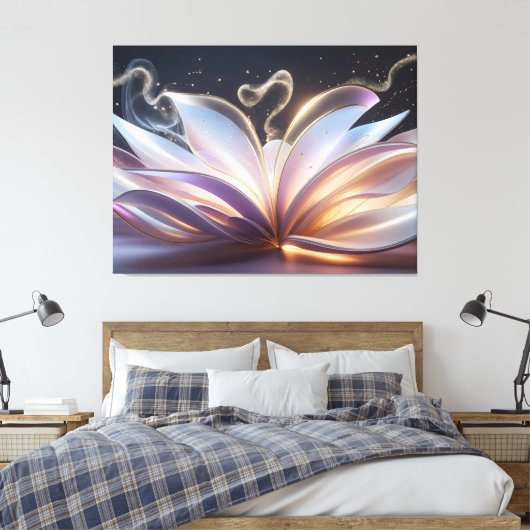 Unfolding Blooming Aura Canvas Afdruk (Insitu (Slaapkamer))