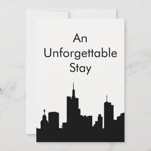 Unforgettable City Stay Custom Host Gift Card  Bedankkaart (Voorkant)