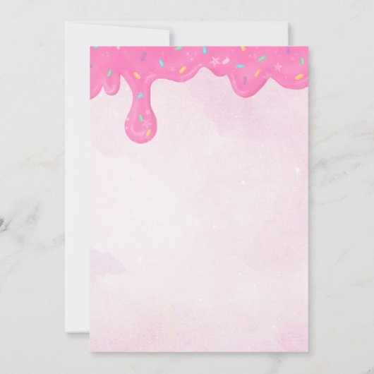 Unfourgettable Unicorn Donut Sweet 4th Birthday in Kaart (Achterkant)