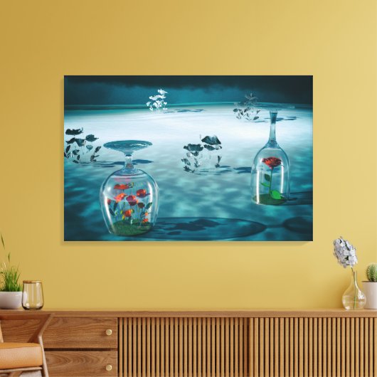 Unfrozen – Fragile Life Preserved Canvas Afdruk (Insitu (Woonkamer))