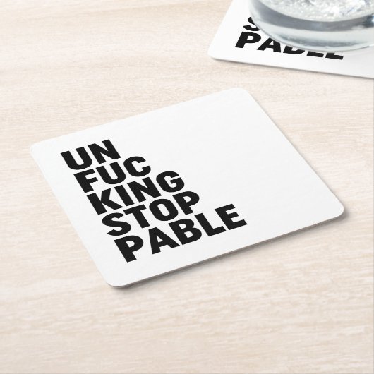 Unfu*Intrekbaar Kartonnen Onderzetters (Schuin)