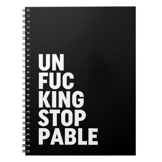 Unfu*Intrekbaar Notitieboek (Voorkant)