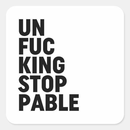 Unfu*Intrekbaar Vierkante Sticker (Voorkant)
