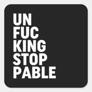 Unfu*Intrekbaar Vierkante Sticker