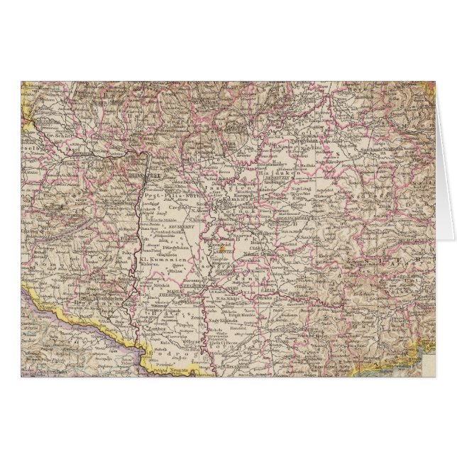 Ungarn, Hongarije Atlas Map (Voorkant Horizontaal)