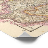 Ungarn, Hongarije Atlas Map Poster (Hoek)