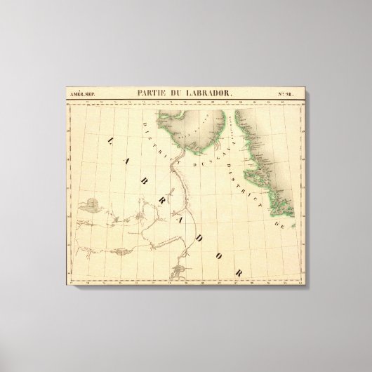 Ungava Peninsula en Noord-Labrador Canvas Afdruk (Voorkant)