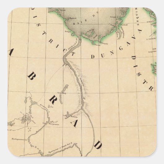Ungava Peninsula en Noord-Labrador Vierkante Sticker (Voorkant)